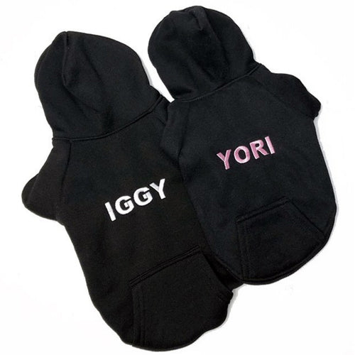 BLACK PET HOODIE