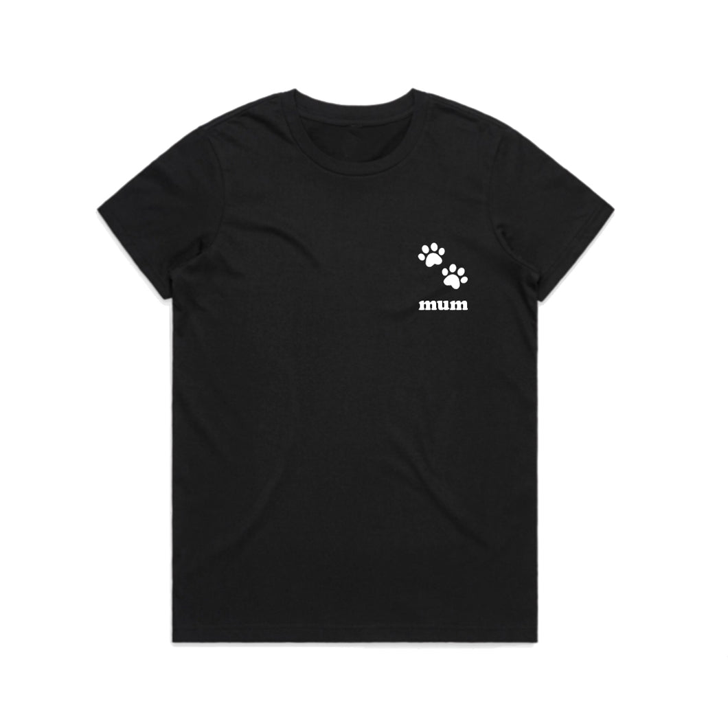 PAW MUM - BLACK TEE