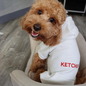 WHITE PET HOODIE