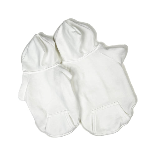 WHITE PET HOODIE